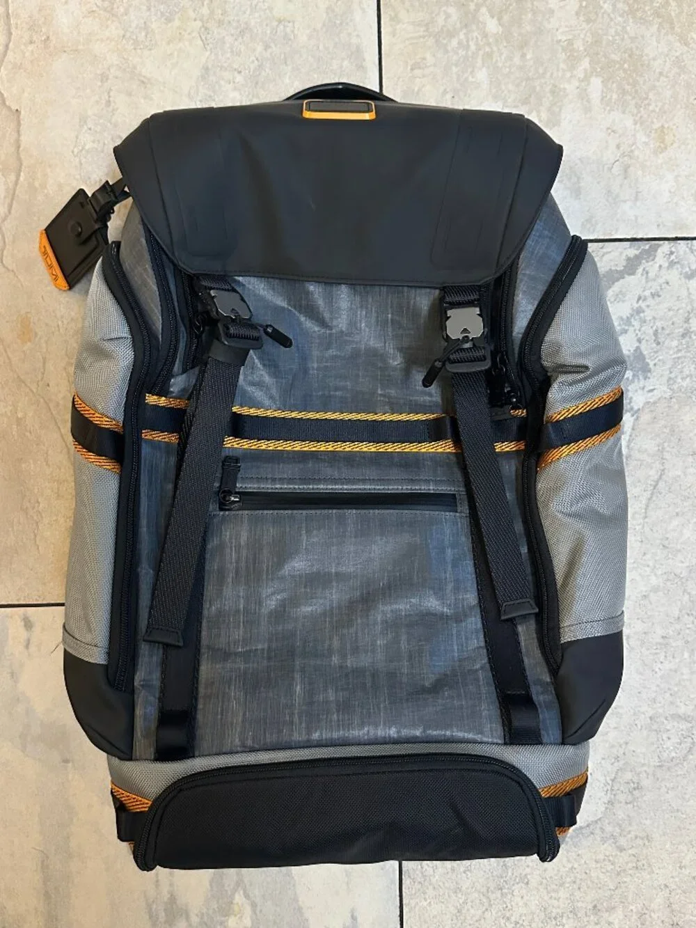 Tumi Alpha Bravo Expedition Backpack - Steel / Orange